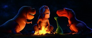 A TRIO OF T-REXES - An Apatosaurus named Arlo must face his fears (and three impressive T-Rexes) in Disney•Pixar's THE GOOD DINOSAUR. Featuring the voices of AJ Buckley, Anna Paquin and Sam Elliott as the T-Rexes, THE GOOD DINOSAUR opens in theaters nationwide Nov. 25, 2015. ©2015 Disney•Pixar. All Rights Reserved.